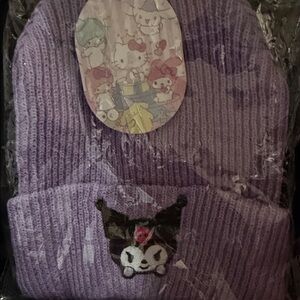 Charming Lavender Kids Beanie with Character Embroidery